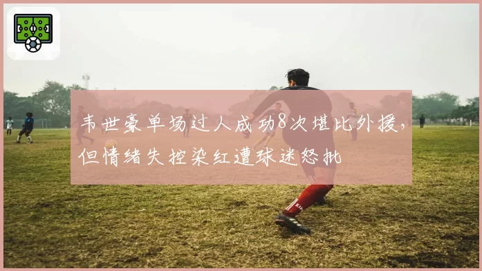 韦世豪单场过人成功8次堪比外援，但情绪失控染红遭球迷怒批